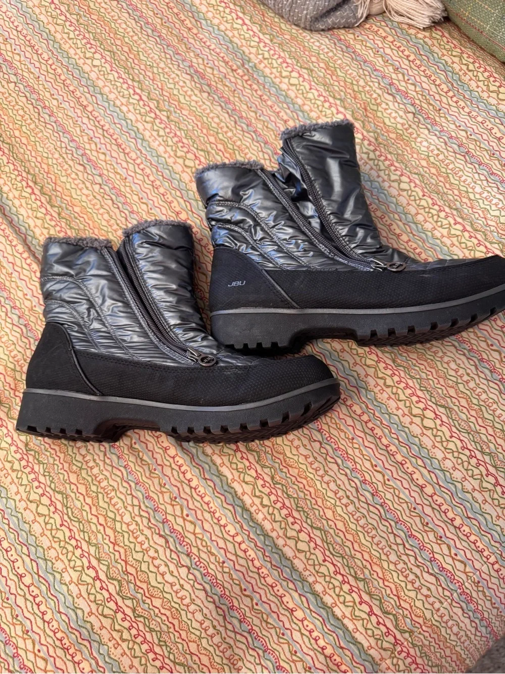 JBU by Jambu Snowbird Weather-Ready Quilted Winter Boots Gunmetal Size 9M